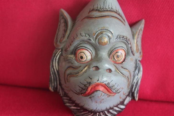 Houten masker Hanuman, de apengod. Indiaas of Indisch., Antiek en Kunst, Kunst | Beelden en Houtsnijwerken, Ophalen of Verzenden