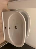 2x Badkamer poselein fontein met zwevend plank, Ophalen, Zo goed als nieuw, Wastafel