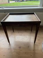 Theetafel / Bijzettafel met glasplaat, Gebruikt, Glas, 60 cm of meer, Rechthoekig