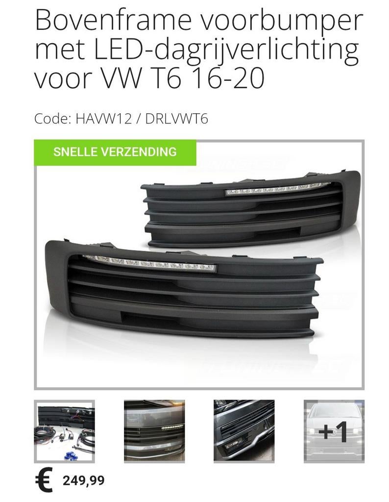 Dagrij verlichting led VW T6 nieuw, Auto-onderdelen, Ophalen, Nieuw