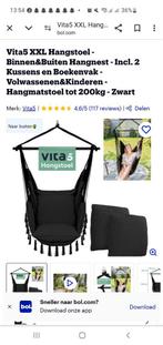 Vita5 XXL Hangstoel - Binnen&Buiten Hangnest - Incl. 2 kusse, Nieuw, Binnen, Ophalen