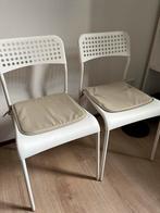 Witte stoelen met kussens - set van 2, Ophalen, Twee, Wit, Zo goed als nieuw