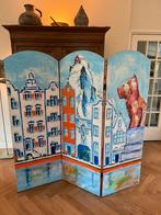 Beschilderd en gestoffeerd kamerscherm, Ophalen, Zo goed als nieuw