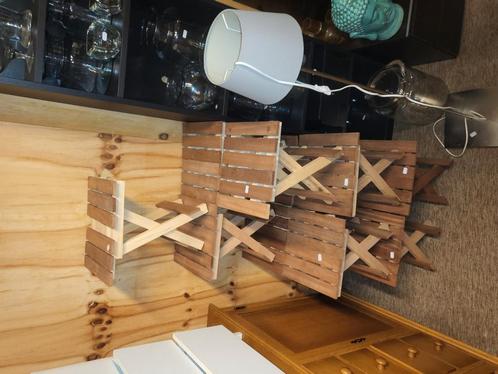houten bijzettafeltjes nieuw, Huis en Inrichting, Tafels | Bijzettafels, Nieuw, Rechthoekig, Minder dan 55 cm, Hout, Ophalen of Verzenden