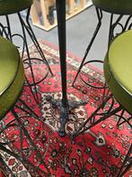 Statafel met marmer blad & ijzeren barkrukken, Antiek en Kunst, Antiek | Meubels | Tafels, Ophalen of Verzenden