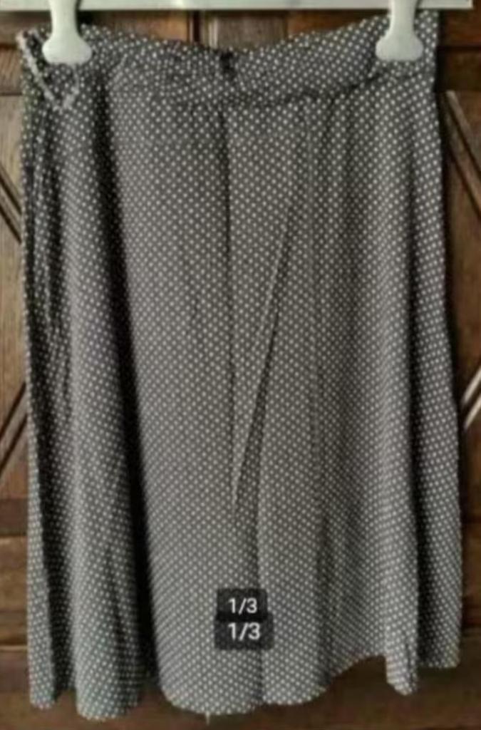 Zwart - witte rok, damesrok; Bonita; maat 36; lengte 61 cm, Kleding | Dames, Rokken, Zo goed als nieuw, Maat 36 (S), Zwart, Onder de knie