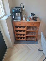 Teak Wijnkast met Opbergruimte, Huis en Inrichting, Woonaccessoires | Wijnrekken, Gebruikt, 5 tot 15 flessen, Ophalen of Verzenden