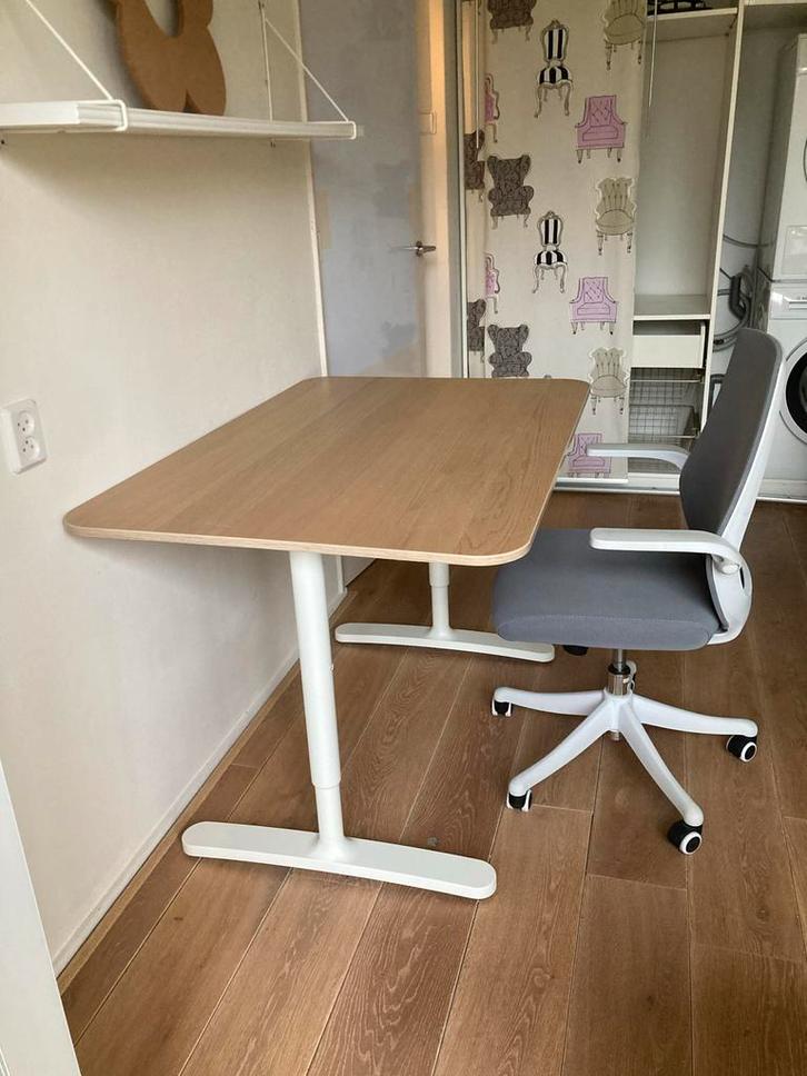 Ikea Bekant Bureau 120x80 - Perfect voor thuiswerk!, Huis en Inrichting, Bureaus, Gebruikt, Bureau, In hoogte verstelbaar, Ophalen