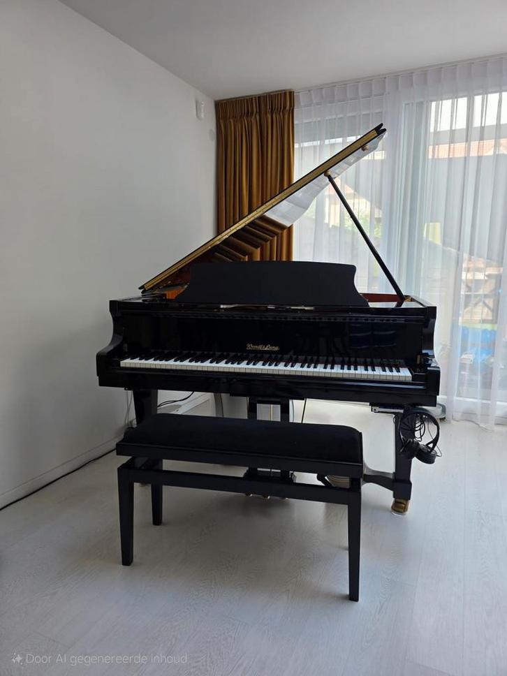 Prachtige Wendl & Lung vleugel met ingebouwd silent systeem, Muziek en Instrumenten, Piano's, Zo goed als nieuw, Vleugel, Zwart