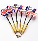 6 Dartpijlen Set / Dart Pijlen Pijl Amerikaanse Engelse Vlag, Verzenden, Nieuw, Pijlen