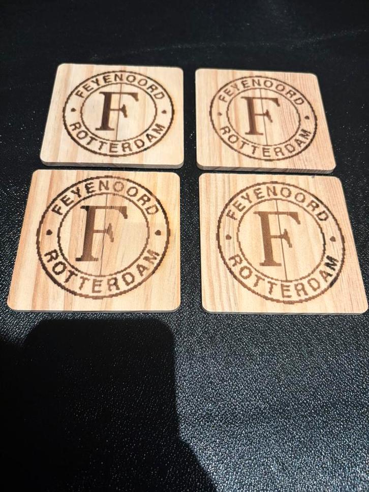 Feyenoord onderzetters, Huis en Inrichting, Woonaccessoires | Onderzetters, Zo goed als nieuw, Glas of Kopje, Ophalen of Verzenden