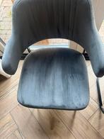 2 eetkamer stoelen , muisgrijs, Huis en Inrichting, Ophalen, Gebruikt, Grijs, Stof