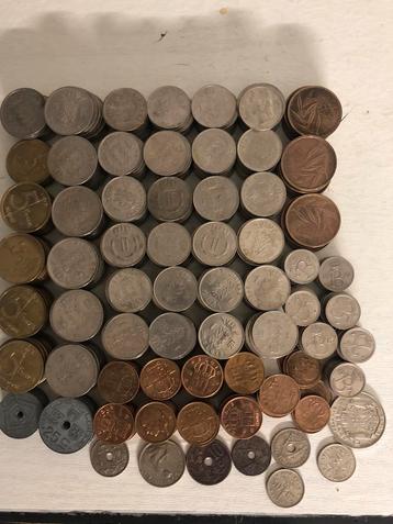 Oude munten/ muntgeld uit België 2,5 kilo beschikbaar voor biedingen