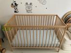 Babybedje incl matras beuken SNIGLAR IKEA 60 x 120, Ophalen, Zo goed als nieuw, Minder dan 140 cm, Matras