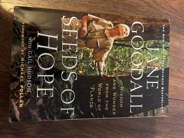 Jane Goodall - Seeds of Hope: Wijsheid en Verwondering, Boeken, Natuur, Zo goed als nieuw, Bloemen, Planten en Bomen, Ophalen of Verzenden