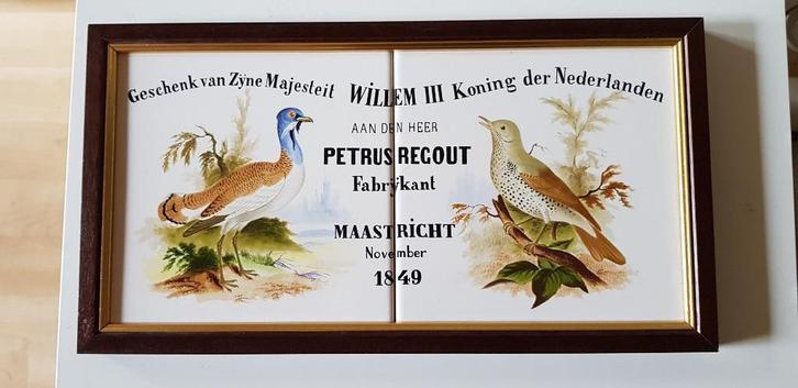 Tegeltableau Koning Willem III, Antiek en Kunst, Antiek | Wandborden en Tegels, Ophalen of Verzenden
