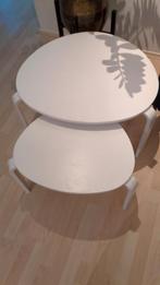 Ikea Svalsta Bijzettafels/Salontafels Wit - Set van 2, Huis en Inrichting, Tafels | Bijzettafels, Ophalen, Minder dan 45 cm, Gebruikt