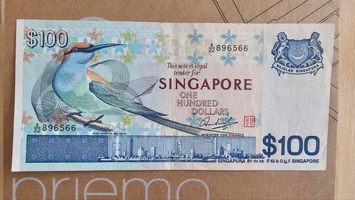 Prachtige Singapore 100 dollars bankbiljet Vogel serie €150, Postzegels en Munten, Bankbiljetten | Azië, Los biljet, Zuidoost-Azië