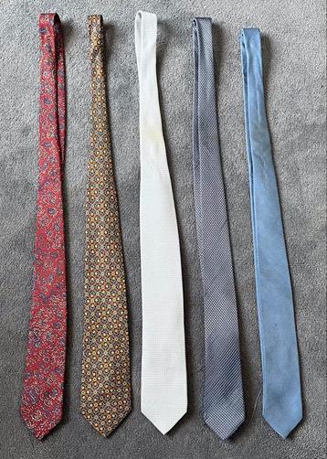 Set van 5 100% Zijden Stropdassen beschikbaar voor biedingen