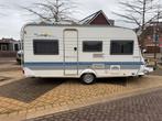 Hobby 450 Excellent (bj 2000) Luifel|Vastbed|Rondzit, Caravans en Kamperen, Caravans, Vast bed, Rondzit, Hobby, Bedrijf