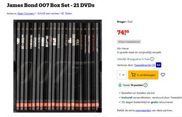 James Bond 007 Box Set - 21 DVDs beschikbaar voor biedingen