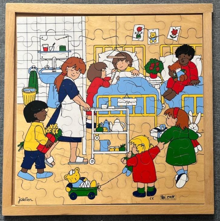Houten puzzel van Rolf ( 64 stukjes), Kinderen en Baby's, Speelgoed | Educatief en Creatief, Gebruikt, Puzzelen, Ophalen