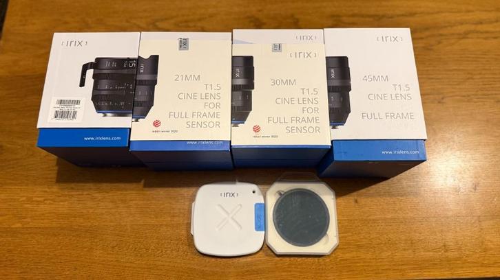 Irix Cine Primes EF 15mm,21mm,30mm,45mm + Filters, Audio, Tv en Foto, Fotografie | Lenzen en Objectieven, Zo goed als nieuw, Standaardlens