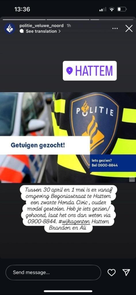 ‼️‼️‼️gestolen honda civic d16z6 turbo!!!!!!, Auto-onderdelen, Elektronica en Kabels, Honda, Nieuw, Ophalen