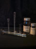 Antieke laboratorium glaasjes en apothekersflesjes, Ophalen of Verzenden