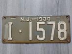 Kentekenplaat 1930 New Jersey Nummerplaat Nummerbord, Ophalen of Verzenden, Gebruikt, Auto's