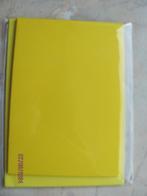 NIEUW 5 x geel KAARTEN dubbel ENVELOP C6 rechthoekig papier, Ophalen of Verzenden, Nieuw, Overige thema's, Overige typen