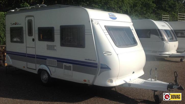 Hobby Excellent Easy 450 UF, Caravans en Kamperen, Caravans, tot en met 4, Rondzit, Hobby, Dwarsbed, Overige typen, Gascomfoor