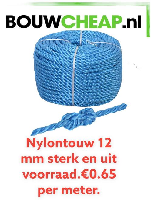 Nylontouw Bouwcheap altijd goedkoopste., Doe-het-zelf en Verbouw, IJzerwaren en Bevestigingsmiddelen, Nieuw, Ophalen of Verzenden