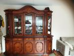 Mahoniehouten buffet/ vitrinekast, Huis en Inrichting, Kasten | Buffetkasten, Ophalen, Gebruikt, 150 tot 200 cm, 25 tot 50 cm