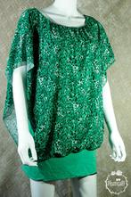 Blouse met boord groen met panterprint nieuw, Sas mode, Maat 42/44 (L), Nieuw, Ophalen of Verzenden