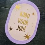Kaart wenskaart kado voor jou sterren goudfolie kadootje, Verzenden, Nieuw