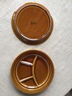 Luneville retro fondue borden, Gebruikt, Ophalen of Verzenden, Bord(en), Overige stijlen