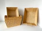 Rieten manden set 4 stuks met handvaten, Huis en Inrichting, Verzenden, Zo goed als nieuw, Rond, Riet