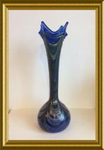 Prachtige vaas met iriserende kleuren, kobaltblauw / goud, Ophalen of Verzenden