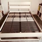 Bed 140x200, Ophalen, Wit, Tweepersoons, 140 cm
