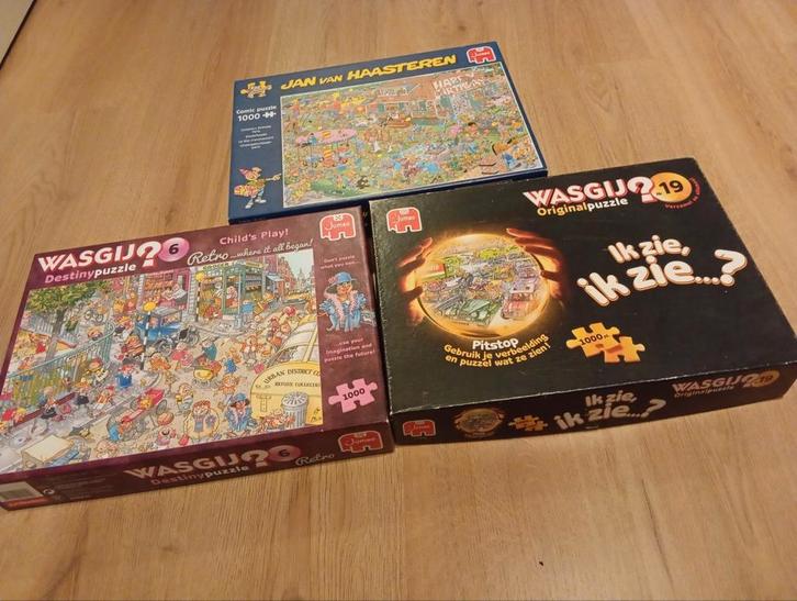 Puzzel wasgij en Jan van haasteren kinderfeestje, Hobby en Vrije tijd, Denksport en Puzzels, Gebruikt, 500 t/m 1500 stukjes, Ophalen of Verzenden
