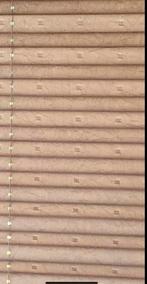 Bruine plissé gordijnen 5 stuks, 50 tot 100 cm, Minder dan 100 cm, Gebruikt, Ophalen of Verzenden