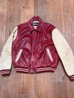Vintage Schott NYC. Leren Teddy Bomberjack Rood/Beige M, Kleding | Heren, Schott, Maat 48/50 (M), Ophalen of Verzenden, Gedragen