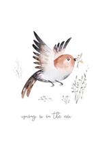Kinderposter A4 Forest Friends Vogel Little Dreamzzz, Nieuw, Ophalen of Verzenden, Wanddecoratie, Support@littledreamers.nl