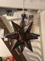 Antieke ster lamp / glas & lood gekleurd glas, Verzenden