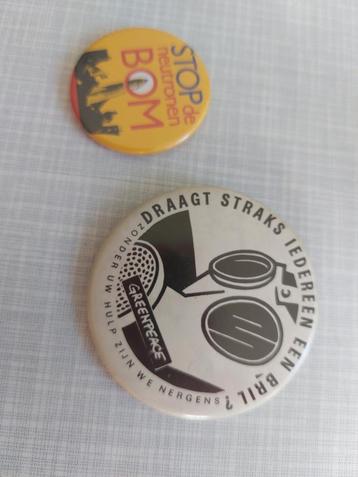 Greenpeace Buttons: Stop de neutronenbom & Bril beschikbaar voor biedingen