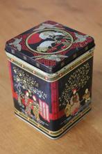 Theeblik met Oosterse decoratie, blik Japan, Verzamelen, Blikken, Ophalen of Verzenden, Gebruikt, Thee