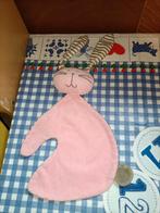 Funnies konijn Knuffeldoekje roze/bruin wit gestreept, Kinderen en Baby's, Speelgoed | Knuffels en Pluche, Ophalen of Verzenden