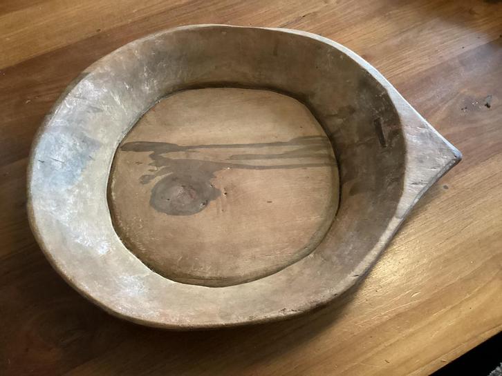 Antiek houten -Chapati- schaal India, Antiek en Kunst, Kunst | Niet-Westerse kunst, Ophalen of Verzenden