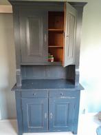 Vintage buffetkast grey washed, Huis en Inrichting, Kasten | Buffetkasten, Ophalen, Met plank(en), 100 tot 150 cm, 200 cm of meer
